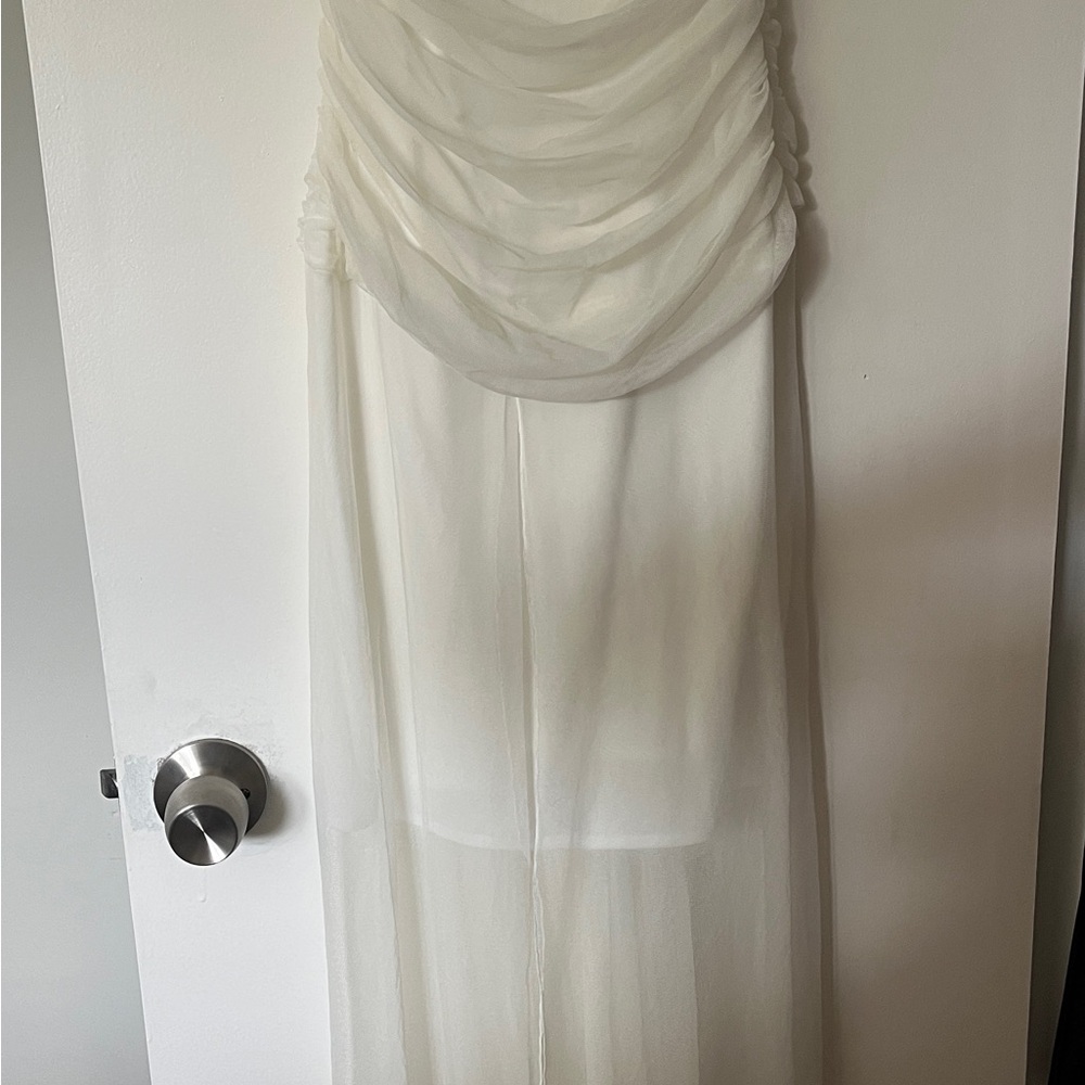Elegant White Sheer Dress